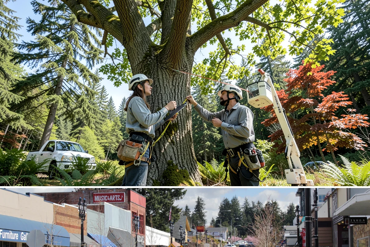 Utility line clearance pruning in Bothell, King County, WA - Work should follow recognized arboricultural standards matched to specific species timing sensitivities within the Puget Sound...