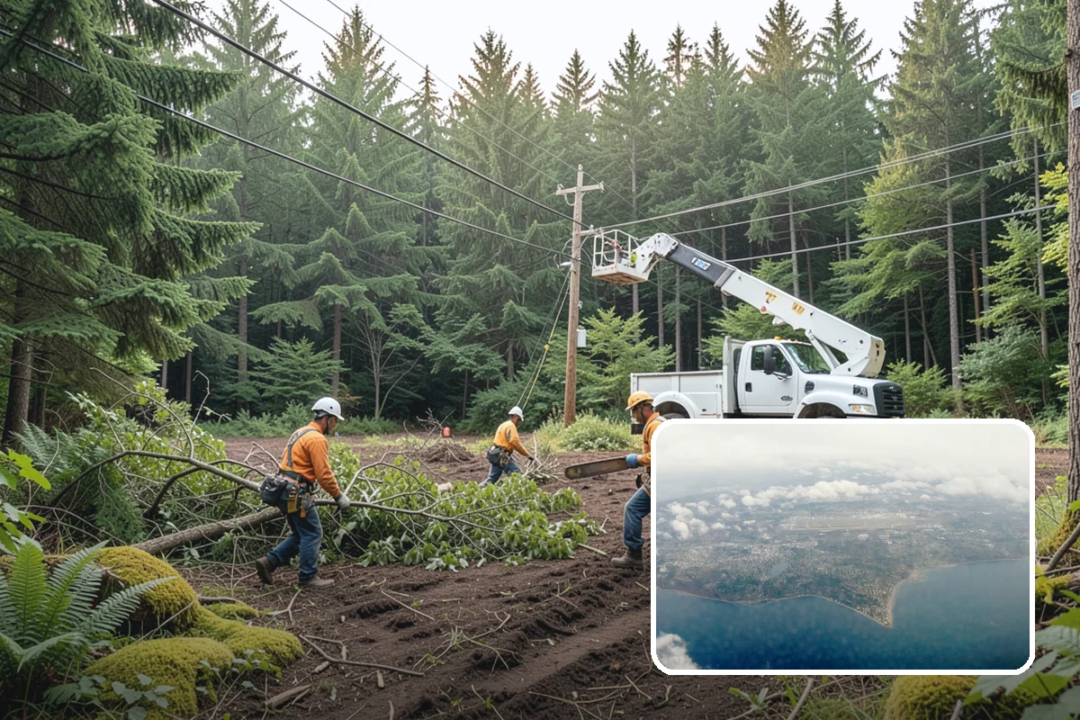 Utility line clearance pruning in Burien, King County, WA - Improves tree structure, health, and appearance