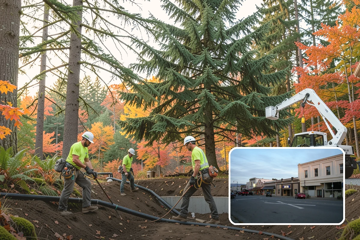 Utility line clearance pruning in Burlington, Skagit County, WA - Improves tree structure, health, and appearance