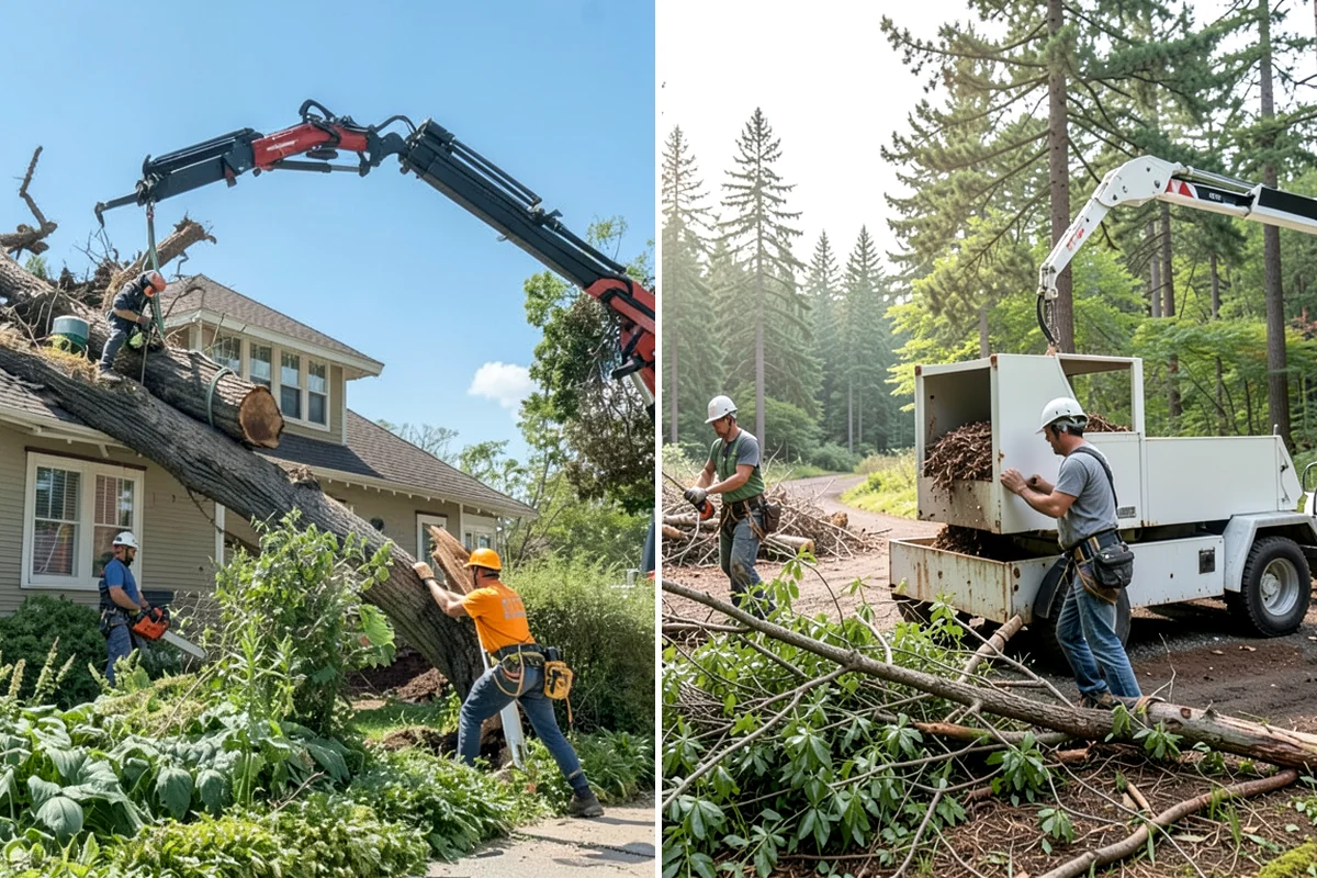 Utility line clearance pruning in DuPont, Pierce County, WA - Assess canopy condition and pruning objectives