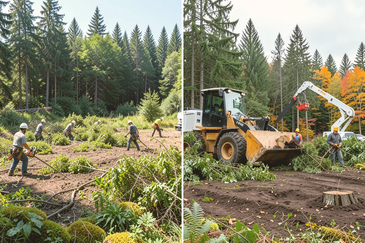 Utility line clearance pruning in Eatonville, Pierce County, WA - Assess canopy condition and pruning objectives