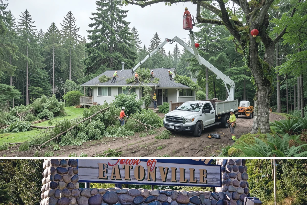 Utility line clearance pruning in Eatonville, Pierce County, WA - Work should follow recognized arboricultural standards matched to specific species timing sensitivities within the Puget Sound...