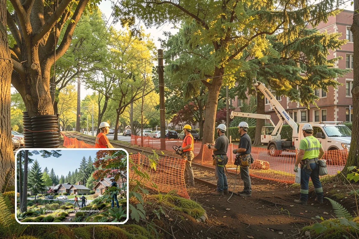 Utility line clearance pruning in Edgewood, Pierce County, WA - Improves tree structure, health, and appearance