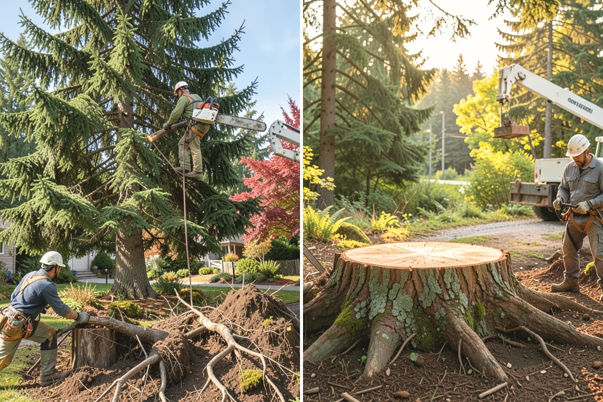 Utility line clearance pruning in Edgewood, Pierce County, WA - Assess canopy condition and pruning objectives