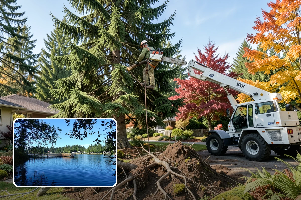 Utility line clearance pruning in Federal Way, King County, WA - Improves tree structure, health, and appearance