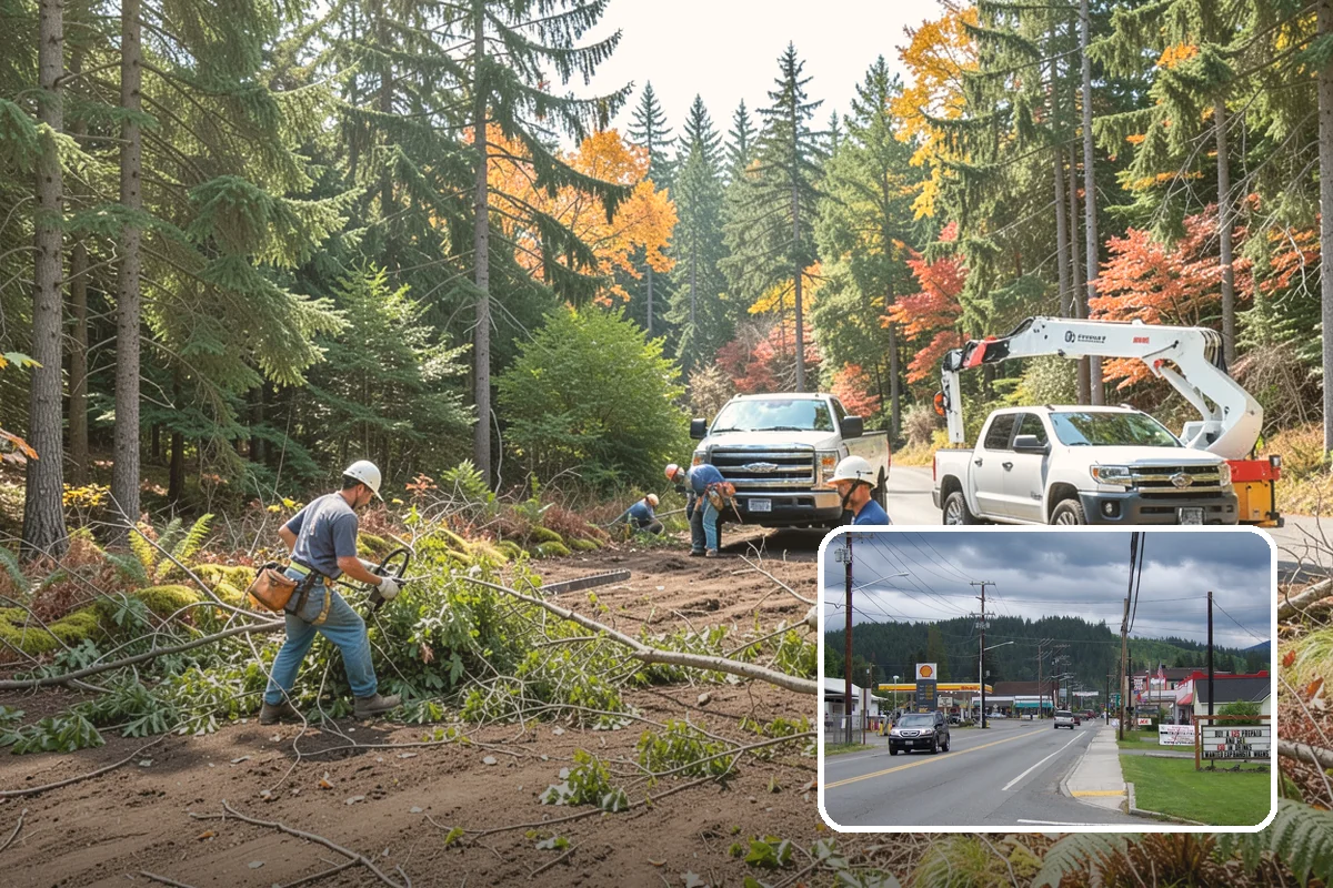 Utility line clearance pruning in Granite Falls, Snohomish County, WA - Improves tree structure, health, and appearance