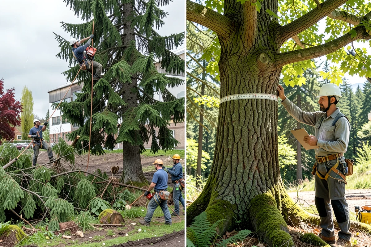 Utility line clearance pruning in Hunts Point, King County, WA - Assess canopy condition and pruning objectives