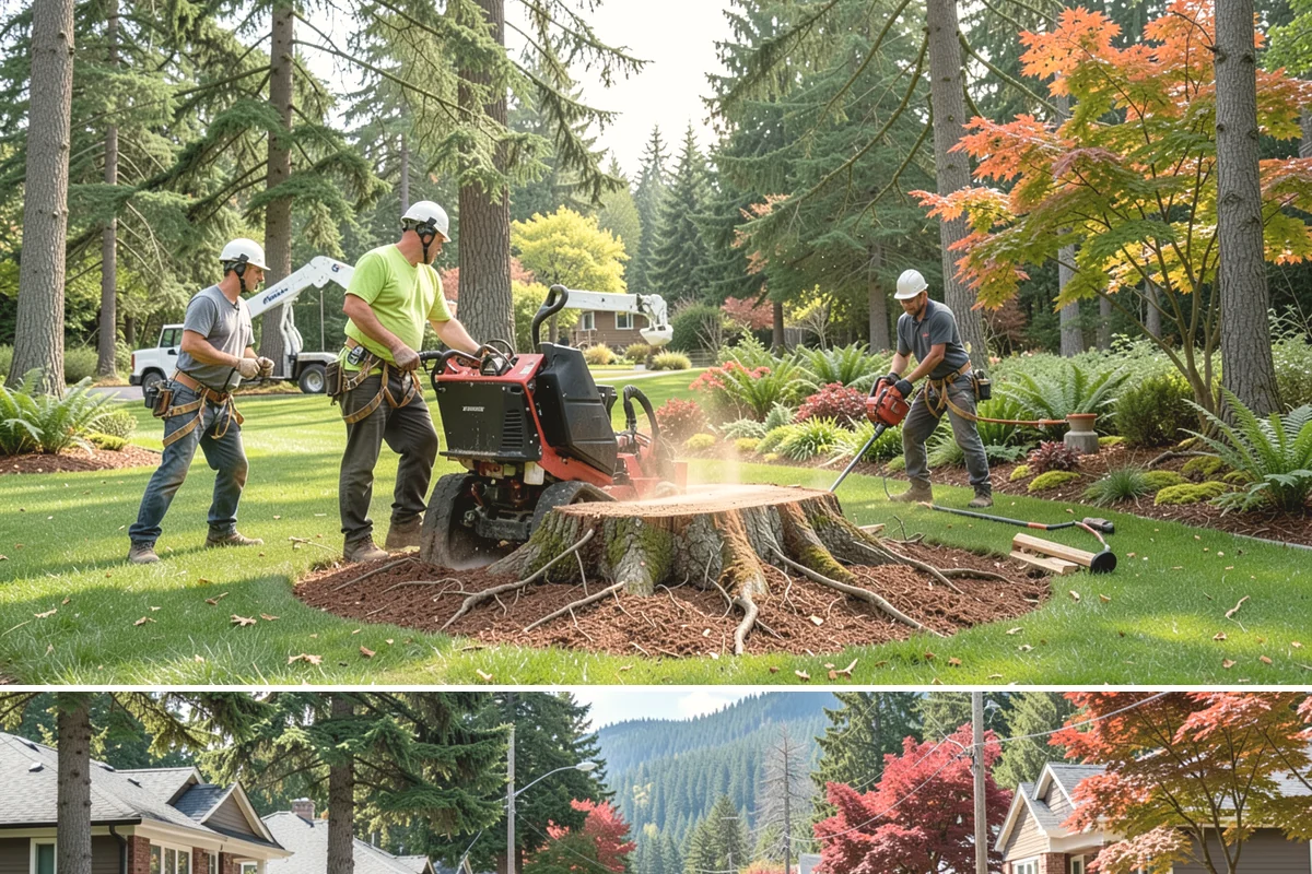Utility line clearance pruning in Hunts Point, King County, WA - Work should follow recognized arboricultural standards matched to specific species timing sensitivities within the Puget Sound...