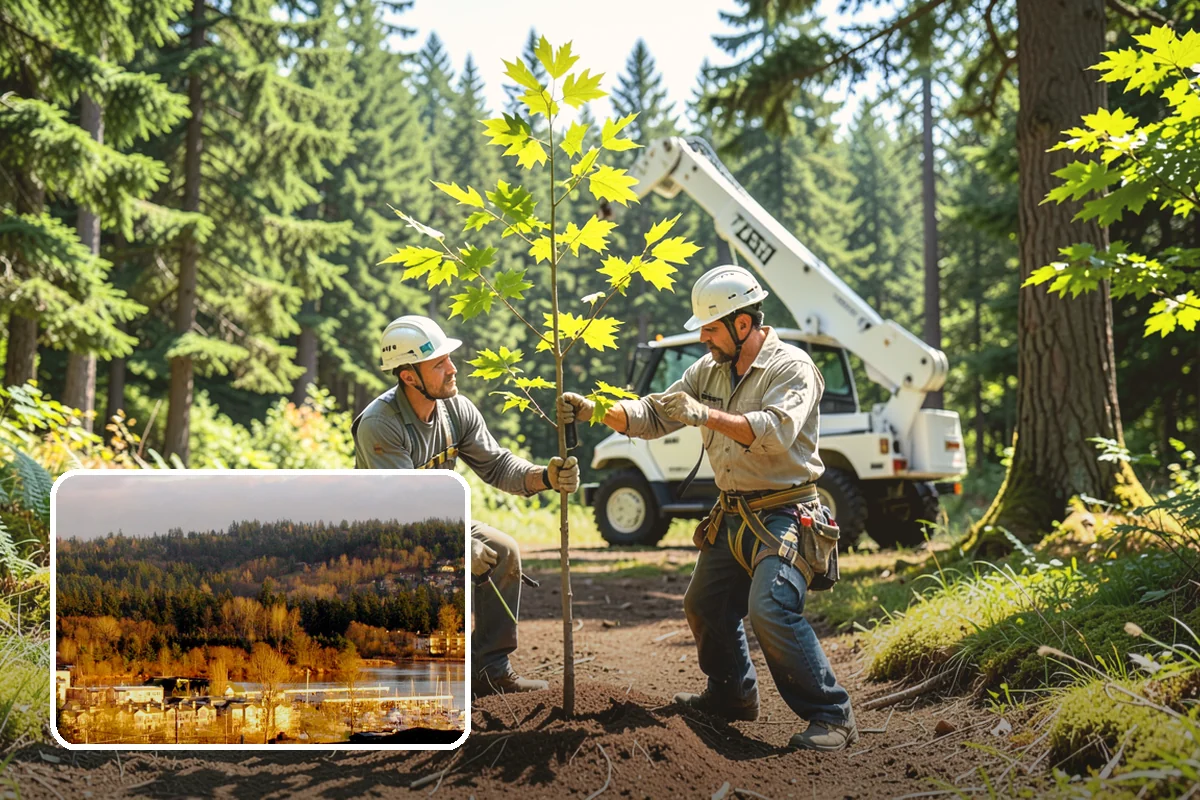 Utility line clearance pruning in Kenmore, King County, WA - Improves tree structure, health, and appearance