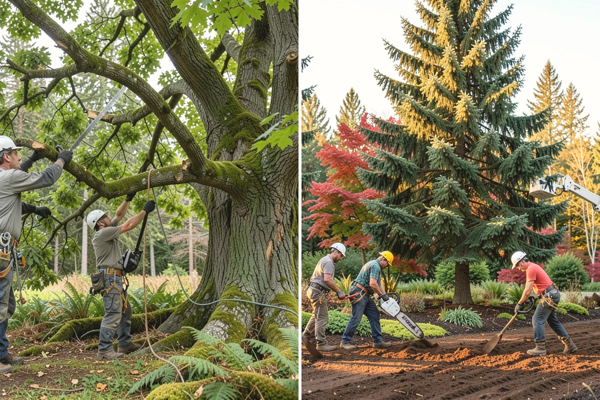 Utility line clearance pruning in Mercer Island, King County, WA - Assess canopy condition and pruning objectives