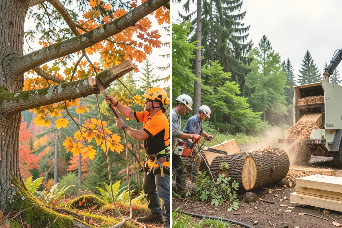 Utility line clearance pruning in Milton, King County, WA - Assess canopy condition and pruning objectives