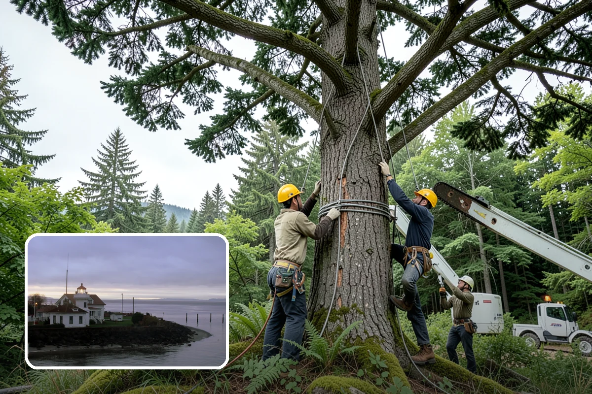 Utility line clearance pruning in Mukilteo, Snohomish County, WA - Improves tree structure, health, and appearance