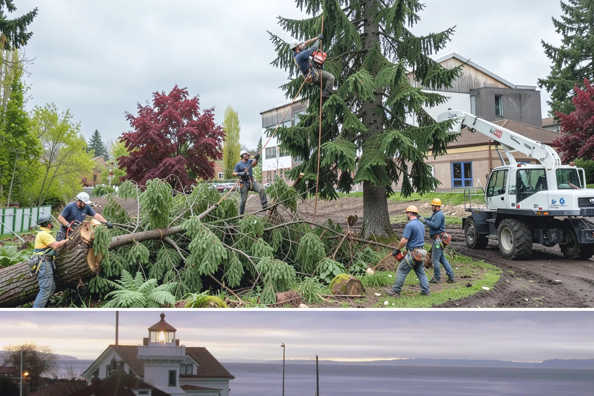 Utility line clearance pruning in Mukilteo, Snohomish County, WA - Work should follow recognized arboricultural standards matched to specific species timing sensitivities within the Puget Sound...