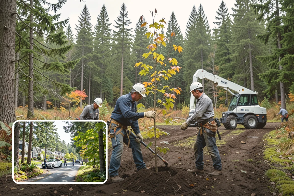 Utility line clearance pruning in Normandy Park, King County, WA - Improves tree structure, health, and appearance