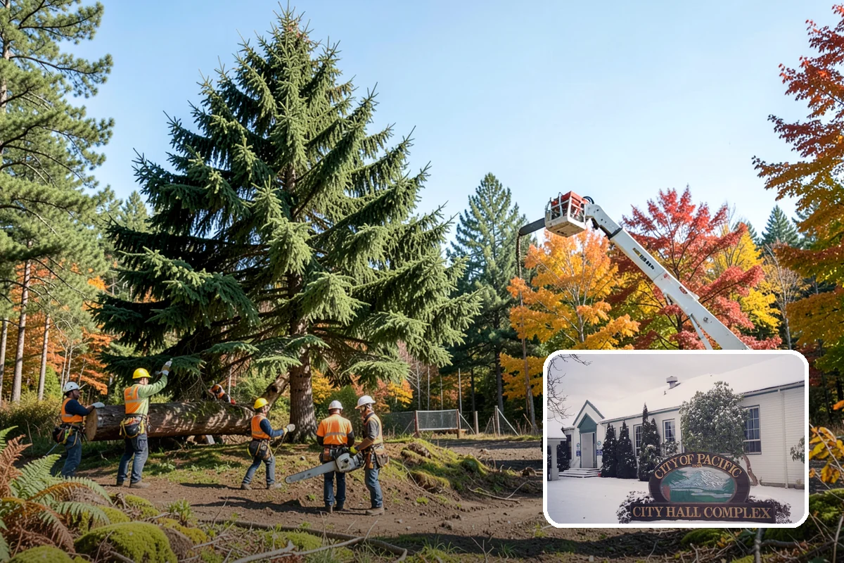 Utility line clearance pruning in Pacific, King County, WA - Improves tree structure, health, and appearance