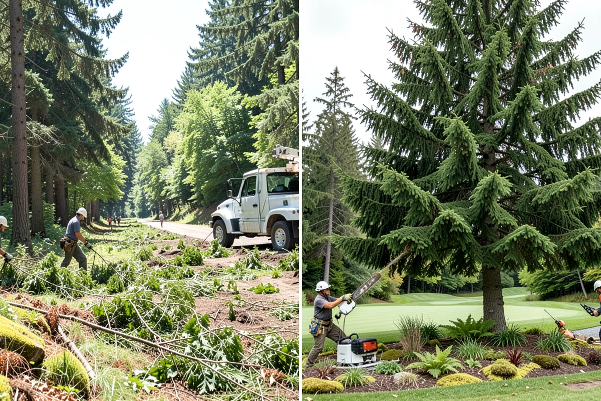 Utility line clearance pruning in Pacific, King County, WA - Assess canopy condition and pruning objectives