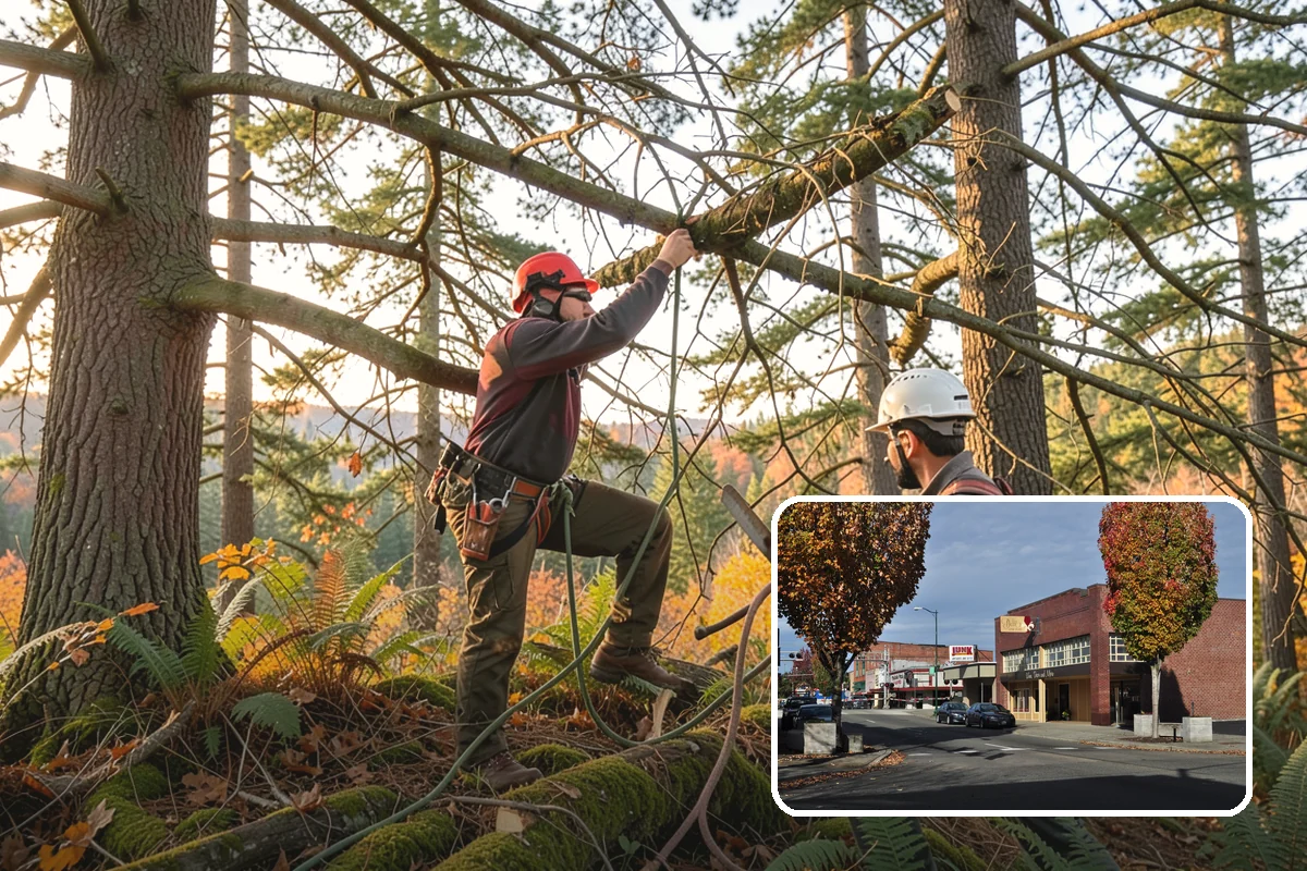 Utility line clearance pruning in Puyallup, Pierce County, WA - Improves tree structure, health, and appearance