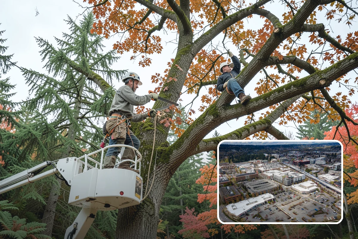 Utility line clearance pruning in Redmond, King County, WA - Improves tree structure, health, and appearance