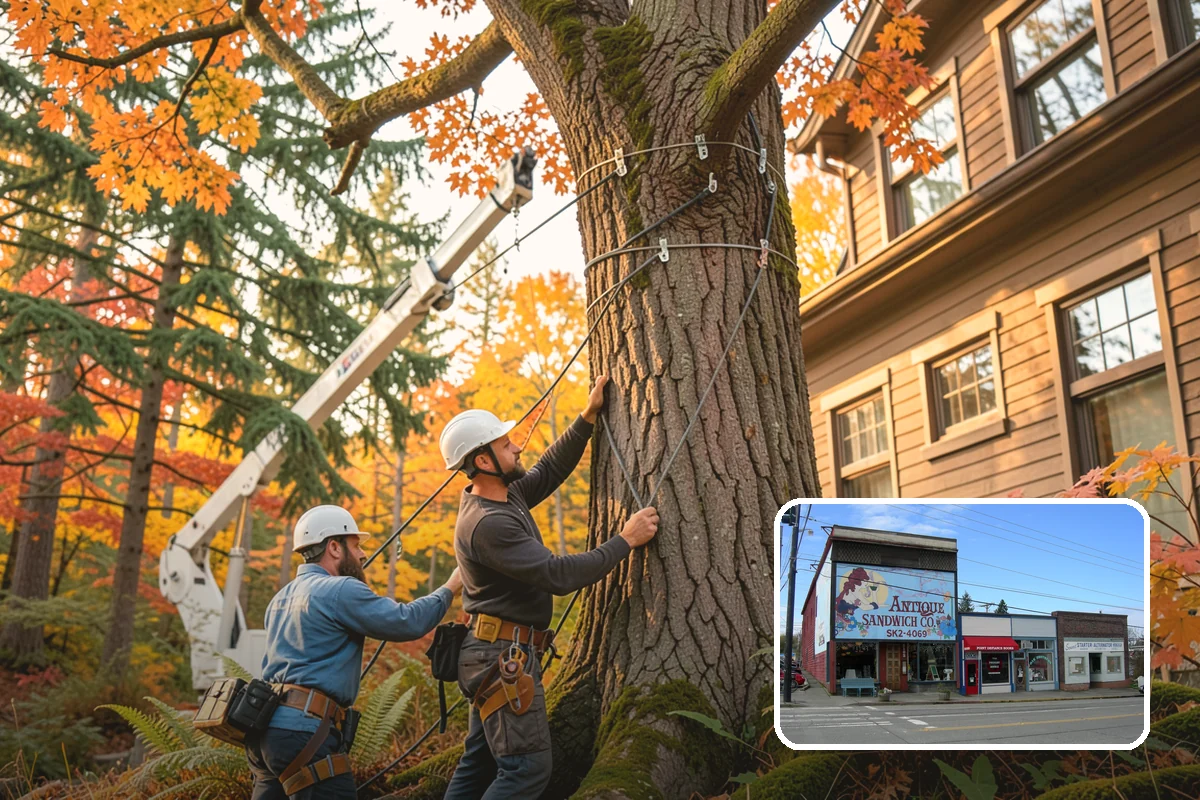 Utility line clearance pruning in Ruston, Pierce County, WA - Improves tree structure, health, and appearance