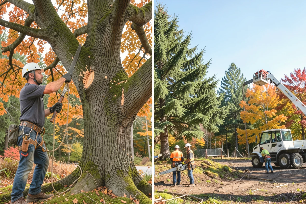 Utility line clearance pruning in Ruston, Pierce County, WA - Assess canopy condition and pruning objectives