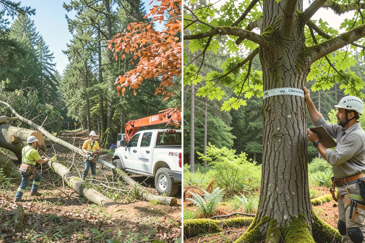 Utility line clearance pruning in Snohomish, Snohomish County, WA - Assess canopy condition and pruning objectives