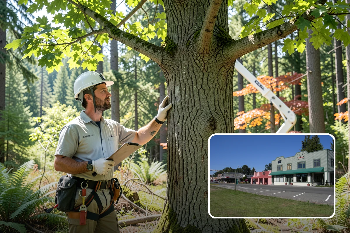 Utility line clearance pruning in Snoqualmie, King County, WA - Improves tree structure, health, and appearance