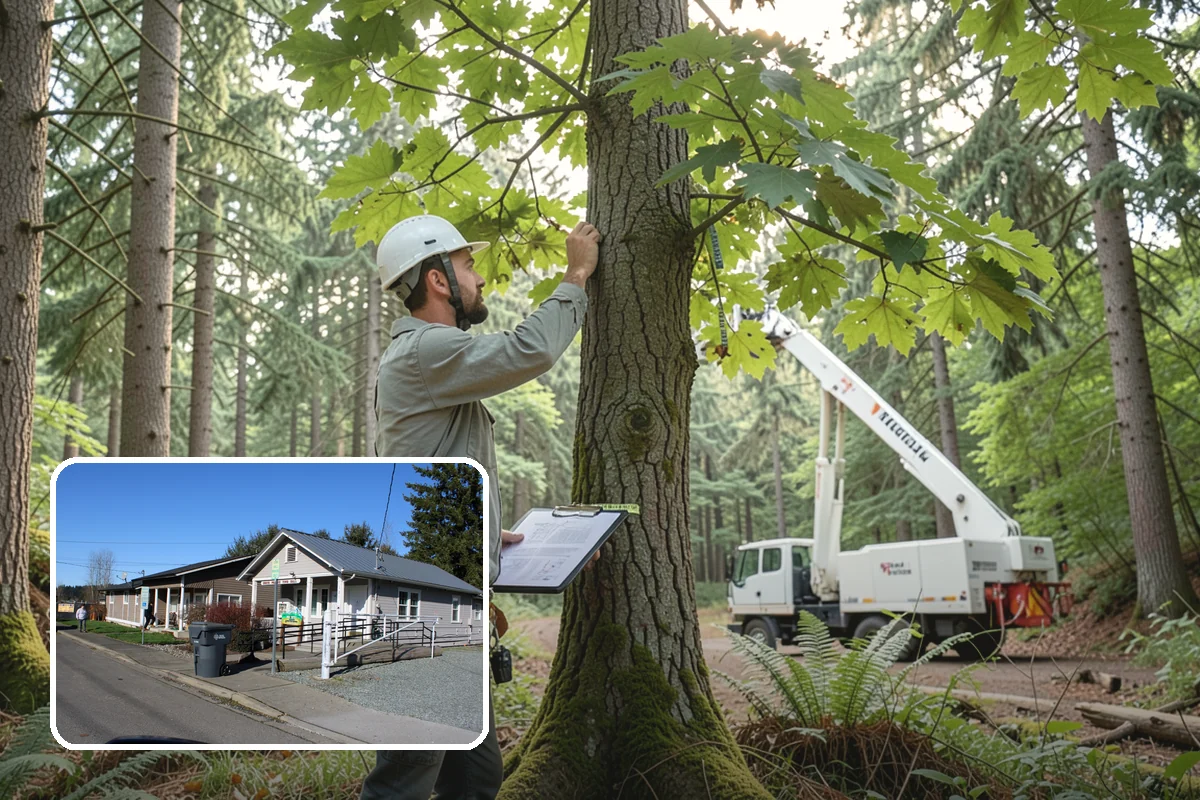 Utility line clearance pruning in South Prairie, Pierce County, WA - Improves tree structure, health, and appearance
