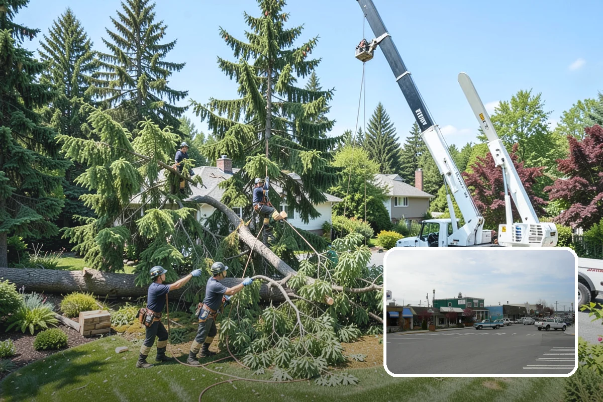 Utility line clearance pruning in Stanwood, Snohomish County, WA - Improves tree structure, health, and appearance