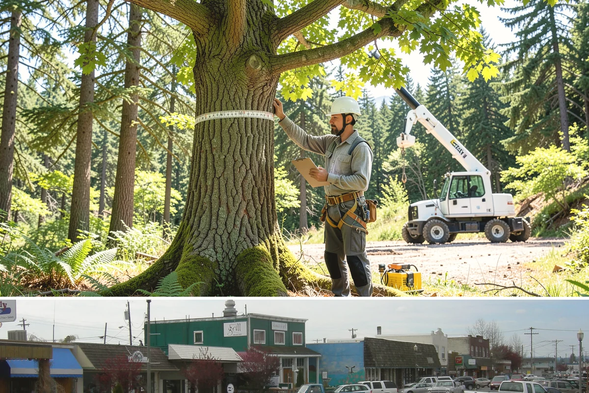 Utility line clearance pruning in Stanwood, Snohomish County, WA - Work should follow recognized arboricultural standards matched to specific species timing sensitivities within the Puget Sound...