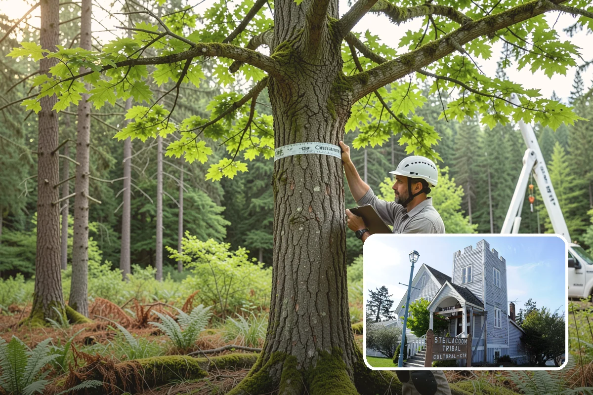 Utility line clearance pruning in Steilacoom, Pierce County, WA - Improves tree structure, health, and appearance