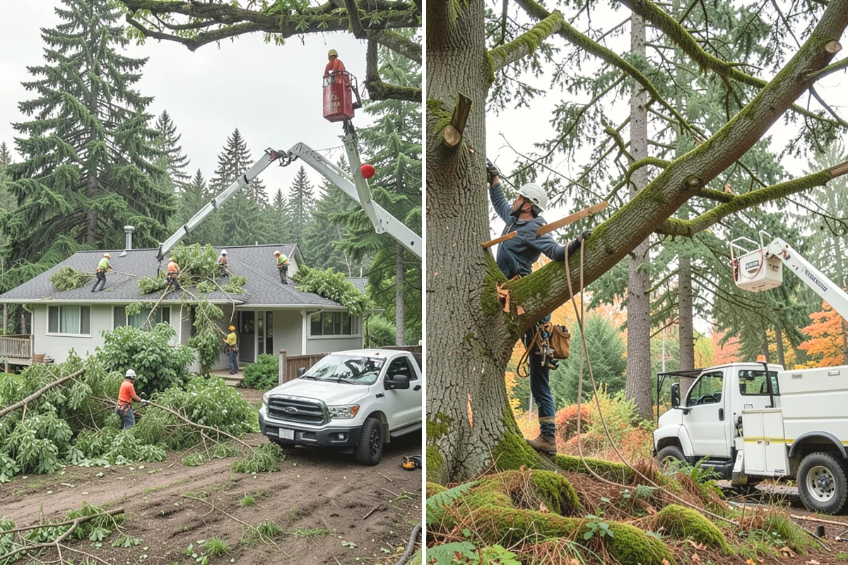 Utility line clearance pruning in Tacoma, Pierce County, WA - Assess canopy condition and pruning objectives