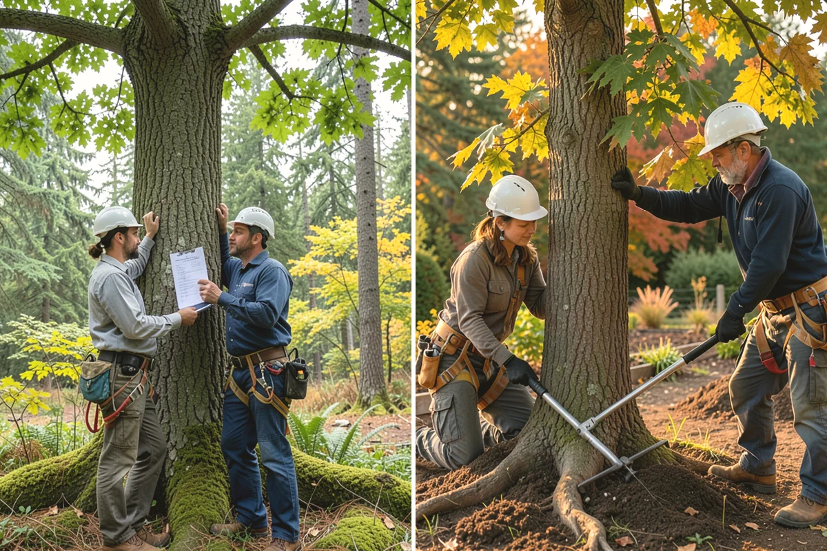 Utility line clearance pruning in University Place, Pierce County, WA - Assess canopy condition and pruning objectives