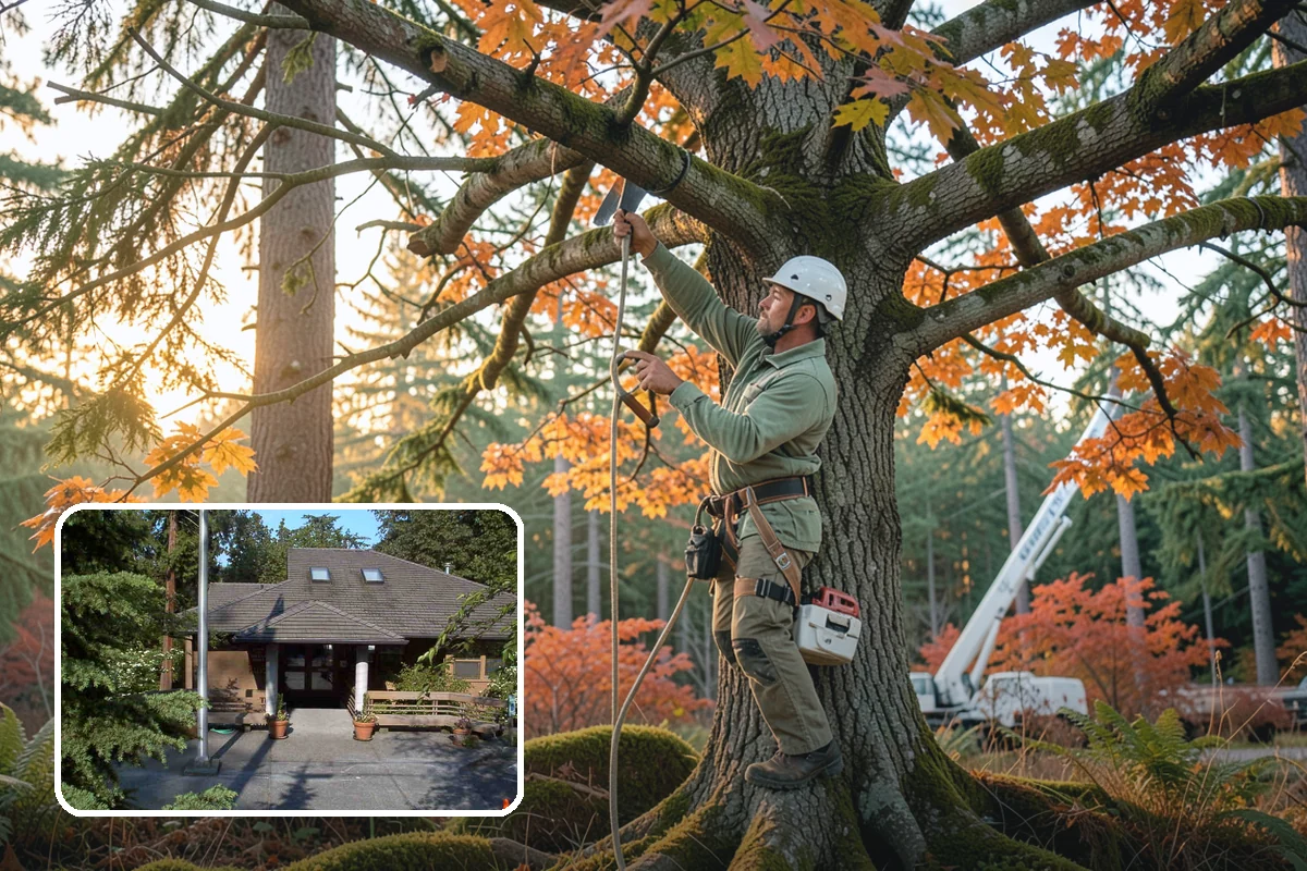 Utility line clearance pruning in Yarrow Point, King County, WA - Improves tree structure, health, and appearance