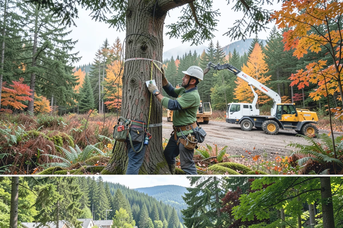 Utility Vegetation Management in Lake Forest Park, King County, WA - Work can generally proceed year-round in the Puget Sound climate but must be paused during wet seasons to prevent equipment...