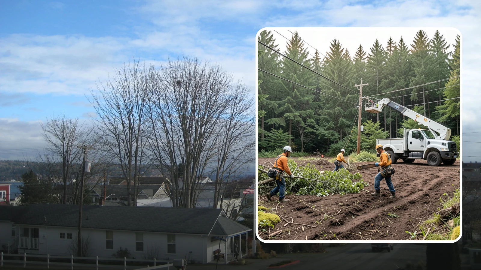 Utility Vegetation Management in Langley, Island County, WA - The ongoing management of vegetation around utility infrastructure.