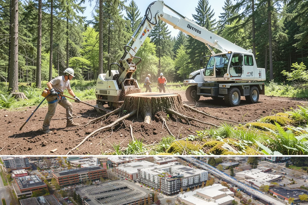 Utility Vegetation Management in Redmond, King County, WA - Work can generally proceed year-round in the Puget Sound climate but must be paused during wet seasons to prevent equipment...