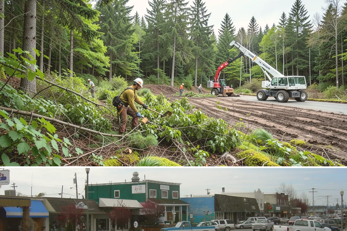 Utility Vegetation Management in Stanwood, Snohomish County, WA - Work can generally proceed year-round in the Puget Sound climate but must be paused during wet seasons to prevent equipment...