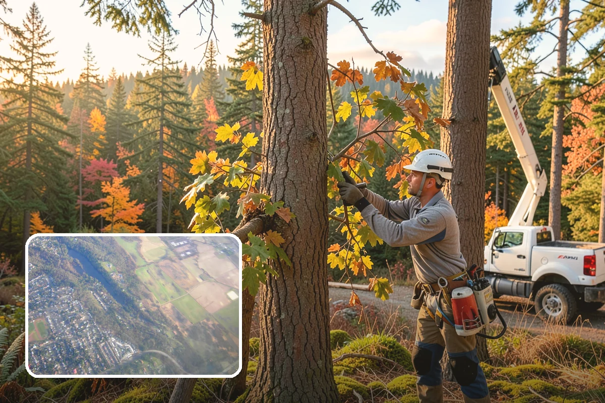 View Enhancement Pruning in Algona, King County, WA - Improves tree structure, health, and appearance