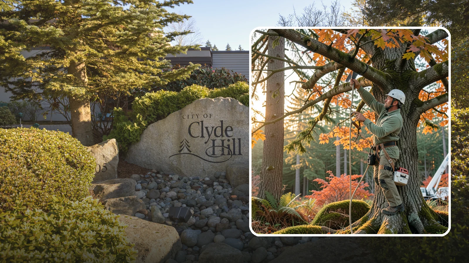 View Enhancement Pruning in Clyde Hill, King County, WA - Selective pruning to open or improve a view while protecting tree health.