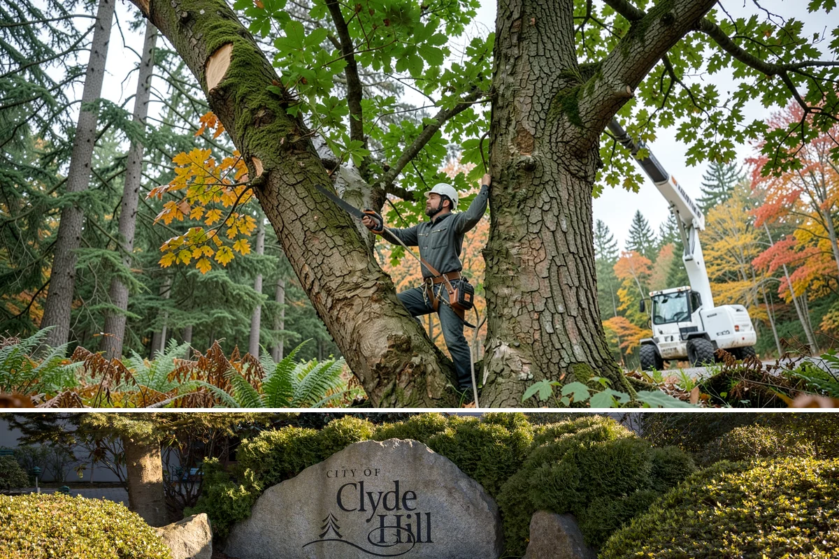 View Enhancement Pruning in Clyde Hill, King County, WA - This selective pruning should be timed to match specific species sensitivities in the Puget Sound climate while ensuring cuts are...