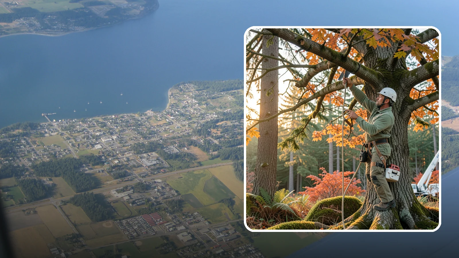 View Enhancement Pruning in Coupeville, Island County, WA - Selective pruning to open or improve a view while protecting tree health.