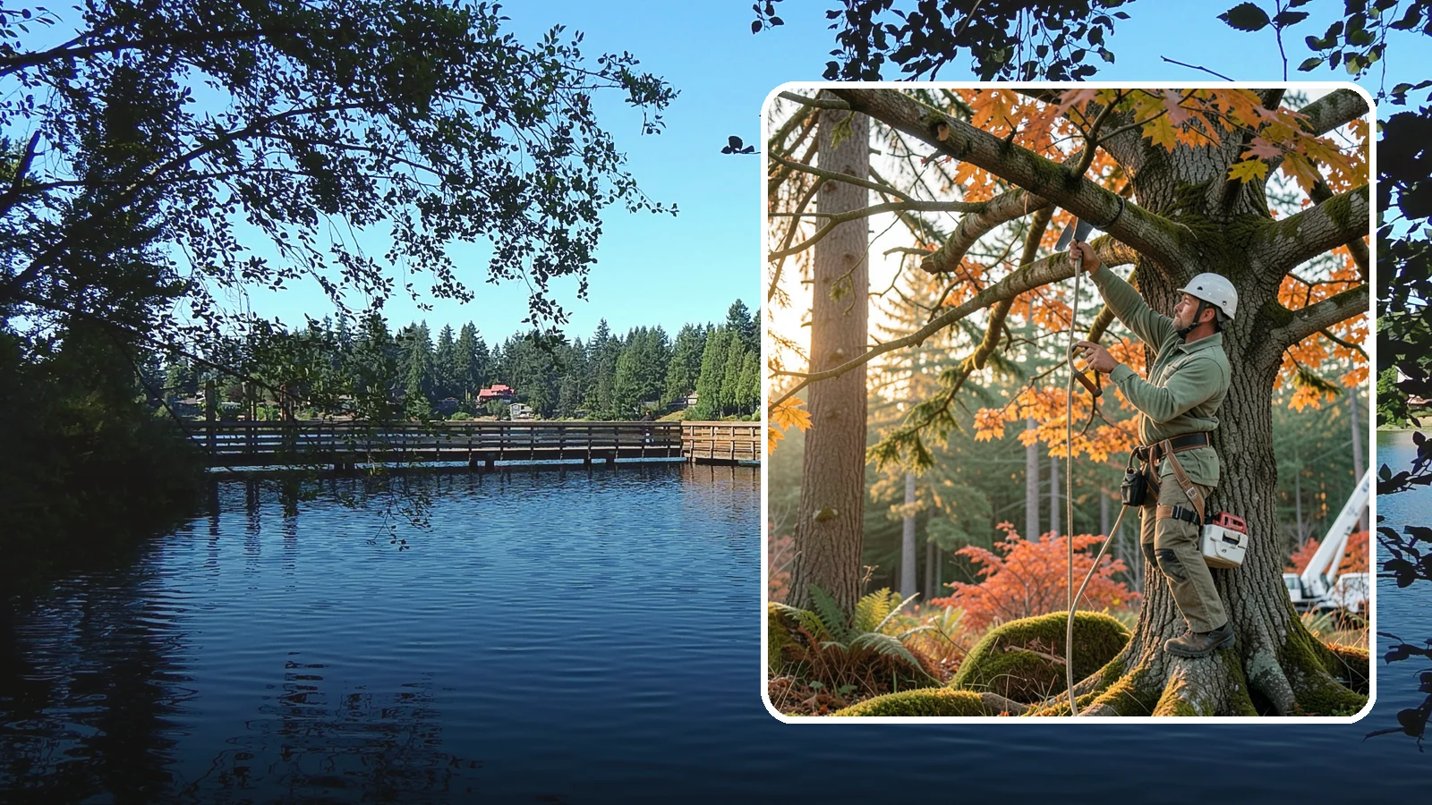 View Enhancement Pruning in Federal Way, King County, WA - Selective pruning to open or improve a view while protecting tree health.