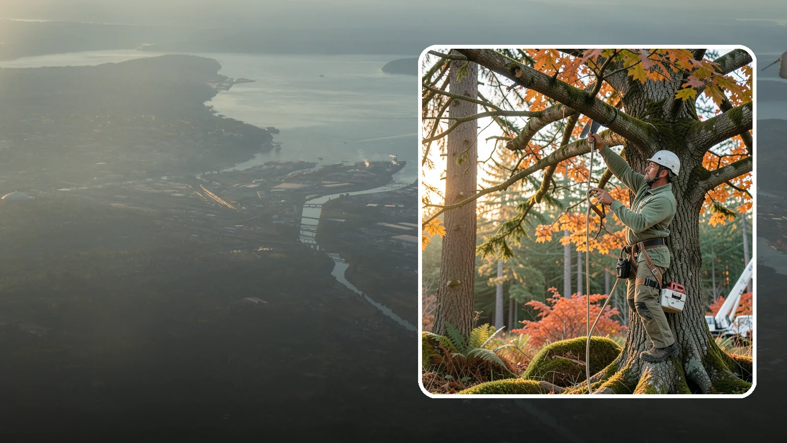 View Enhancement Pruning in Fife, Pierce County, WA - Selective pruning to open or improve a view while protecting tree health.