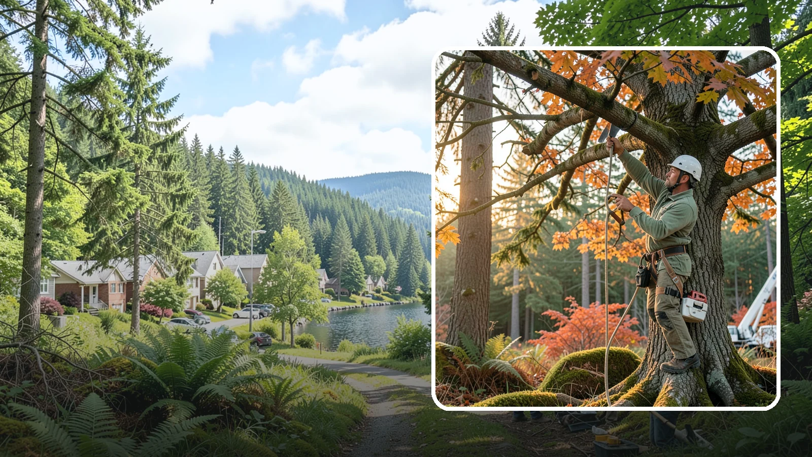 View Enhancement Pruning in Lake Forest Park, King County, WA - Selective pruning to open or improve a view while protecting tree health.