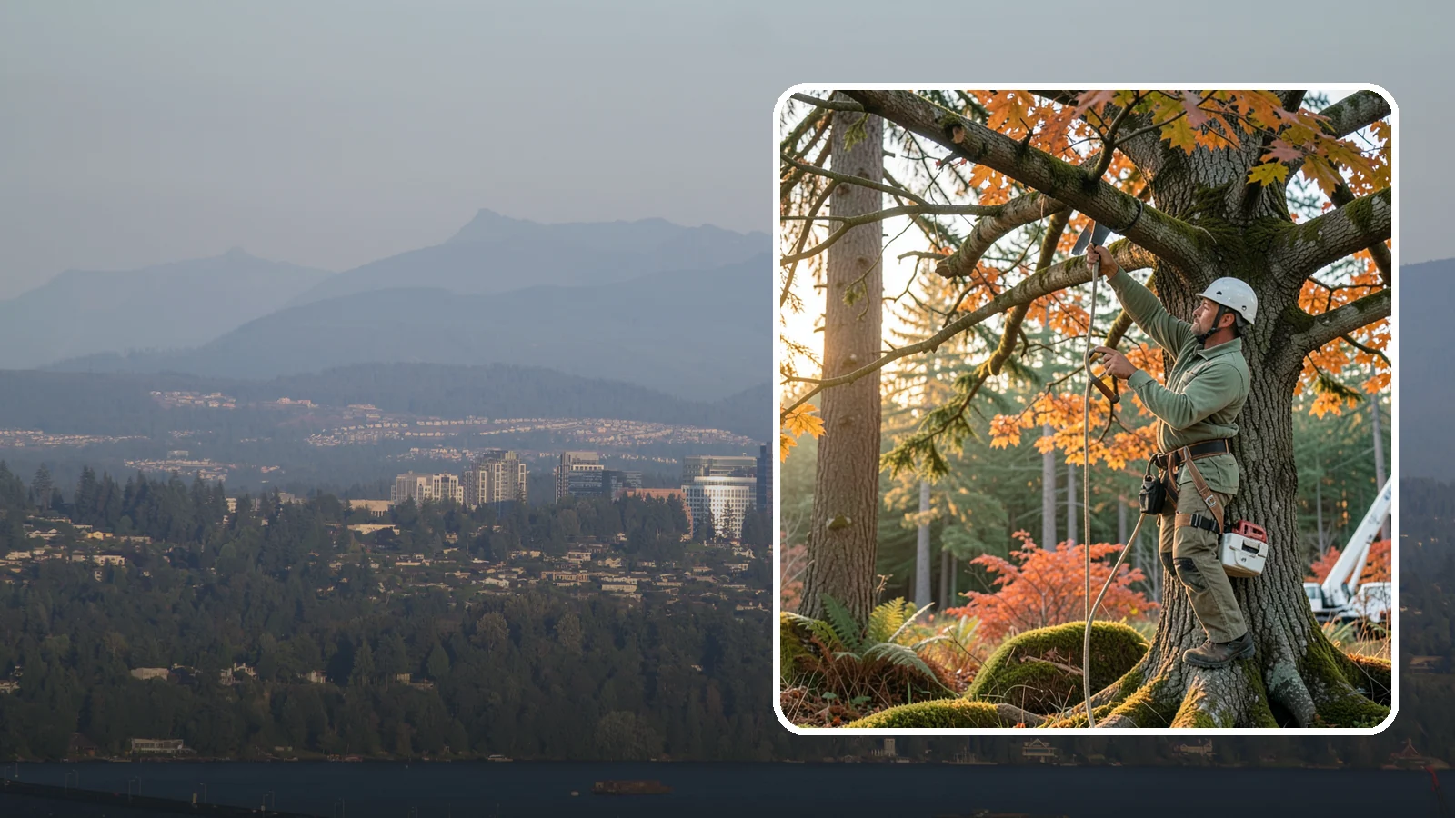 View Enhancement Pruning in Medina, King County, WA - Selective pruning to open or improve a view while protecting tree health.