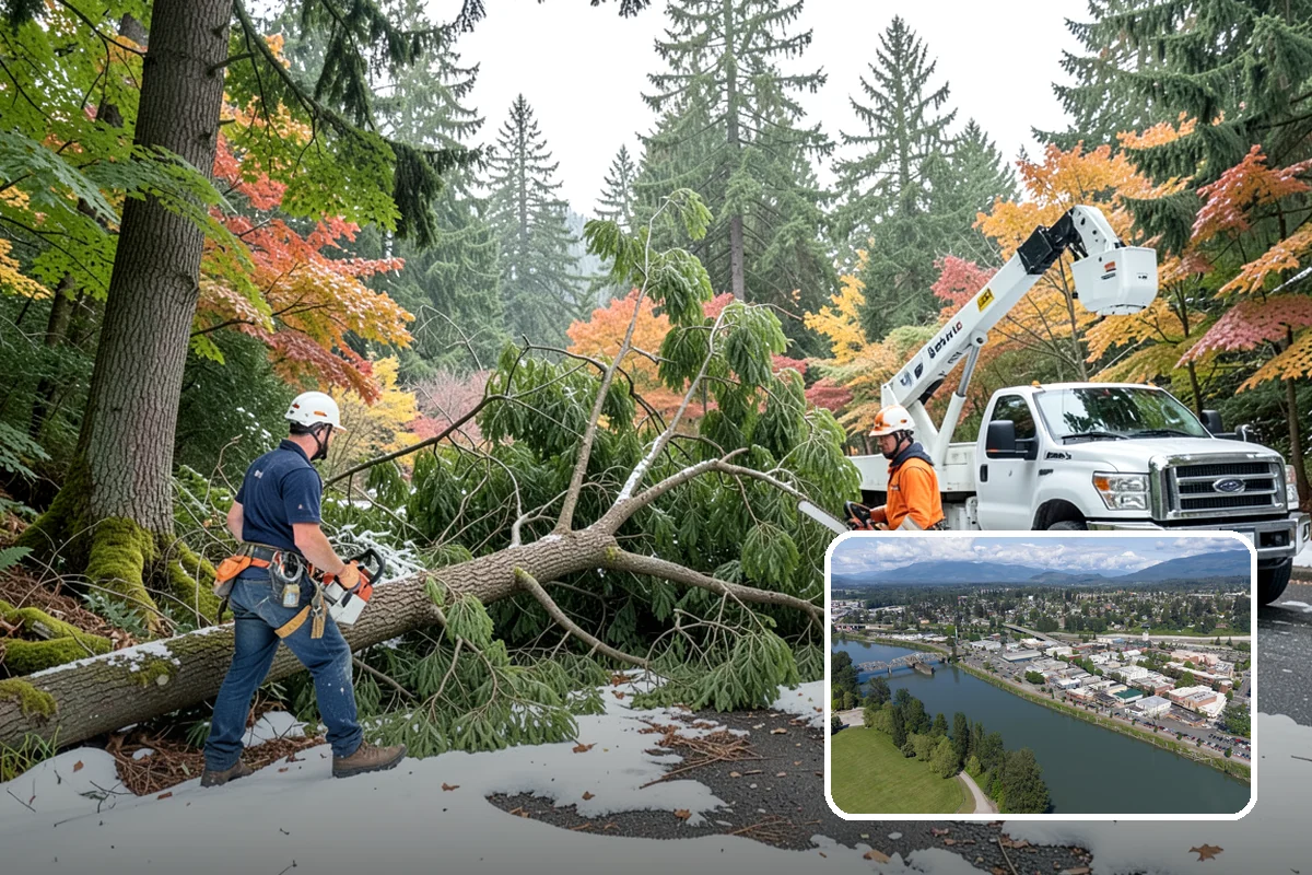 View Enhancement Pruning in Mount Vernon, Skagit County, WA - Improves tree structure, health, and appearance