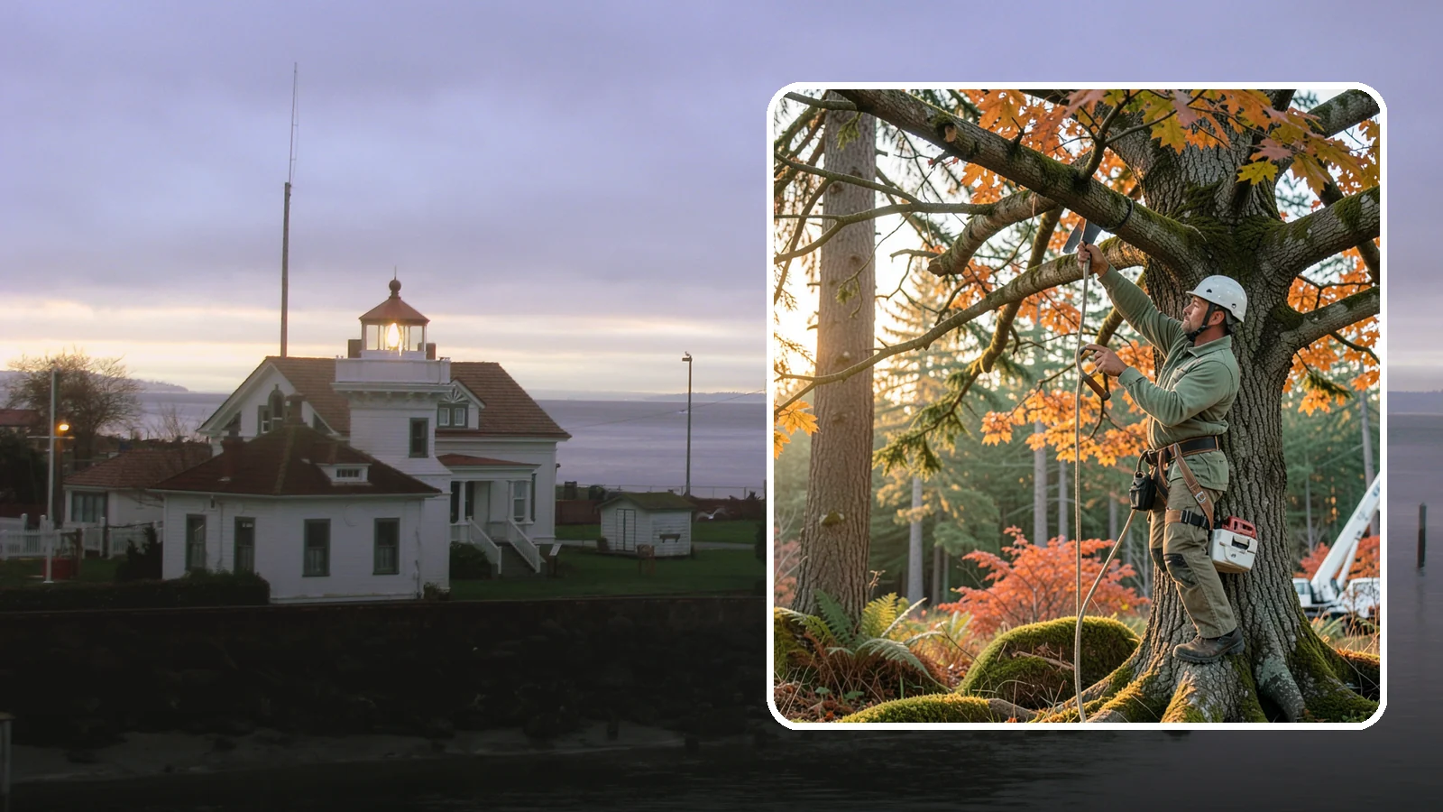 View Enhancement Pruning in Mukilteo, Snohomish County, WA - Selective pruning to open or improve a view while protecting tree health.