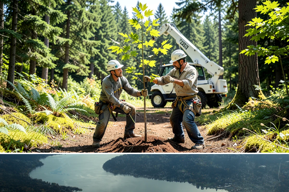 View Enhancement Pruning in Sammamish, King County, WA - This selective pruning should be timed to match specific species sensitivities in the Puget Sound climate while ensuring cuts are...