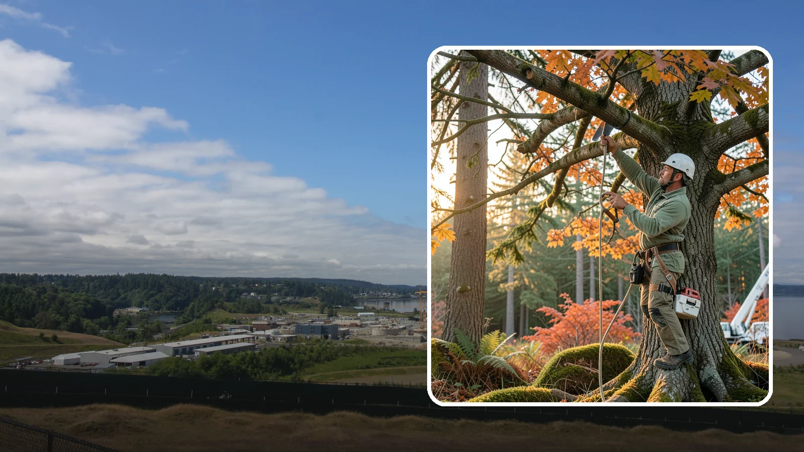 View Enhancement Pruning in University Place, Pierce County, WA - Selective pruning to open or improve a view while protecting tree health.
