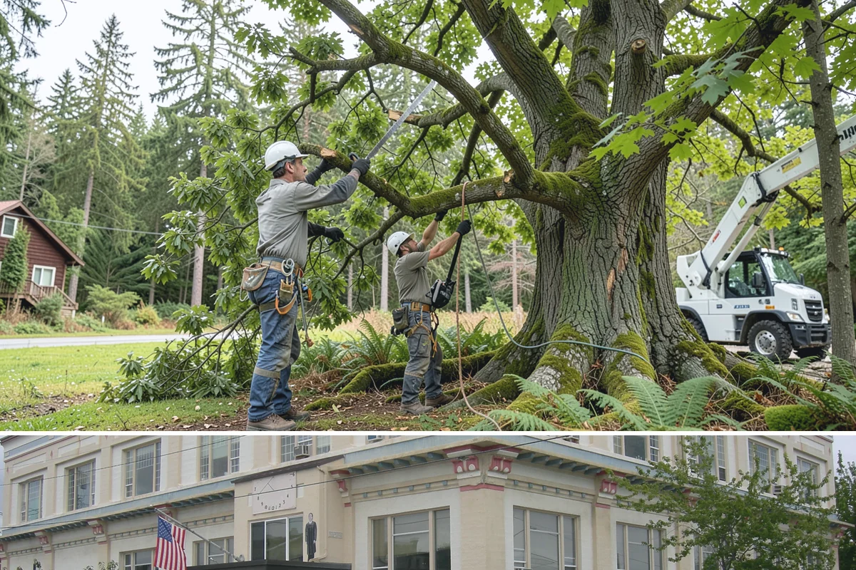 Vista pruning in Anacortes, Skagit County, WA - Work timing follows recognized arboricultural standards matched to specific tree species and seasonal conditions in the Puget...